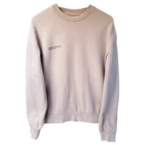 Pangaia Crewneck Sweatshirt Mens Medium Beige Minimalist Premium Heavyweight